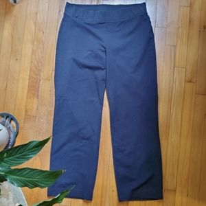 Land's End Navy Knit Pants Starfish Straight Leg L 12-14